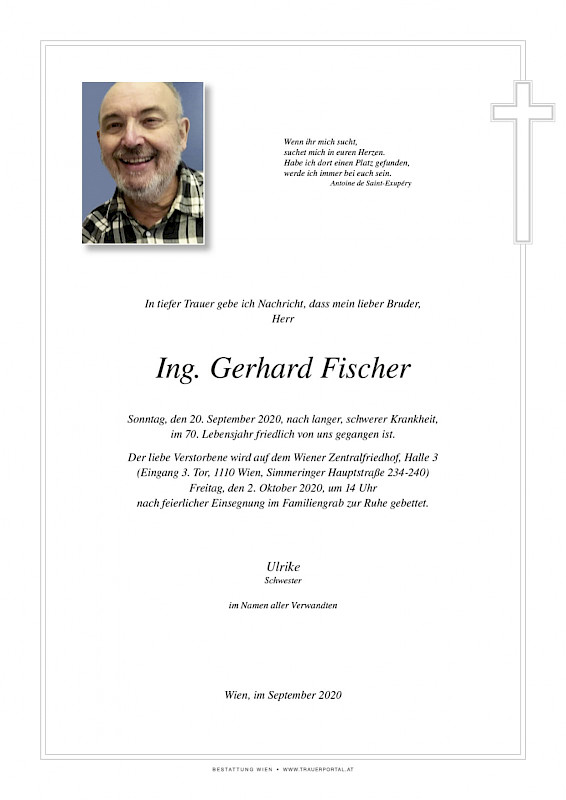IN GEDENKEN AN GERHARD FISCHER
